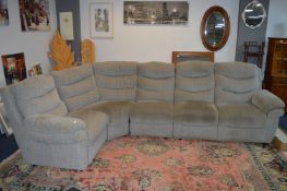 La-Z-Boy Grey Fabric Five Seat Corner Sofa