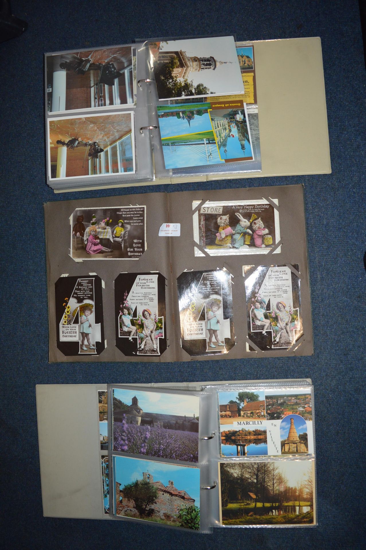 Postcard Albums Including Vintage Birthday Postcar