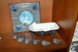 Miniature Cast Iron Enamel Bath plus Pewter Photo