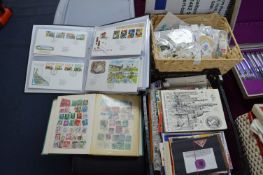 Stamp Collection Containing Albums, Loos Stamps, e