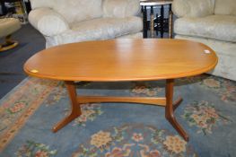 Retro Teak Oval Coffee Table