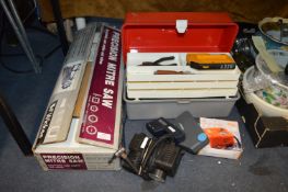 Mitre Saw, Toolbox and Contents, etc.