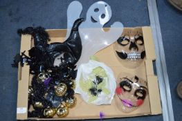 Halloween Pin lights, Masks, Spiders, Mice, and a