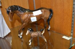 Beswick Pony and Foal