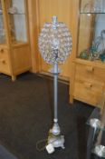 Painted Silver Lamp with Acrylic Shade