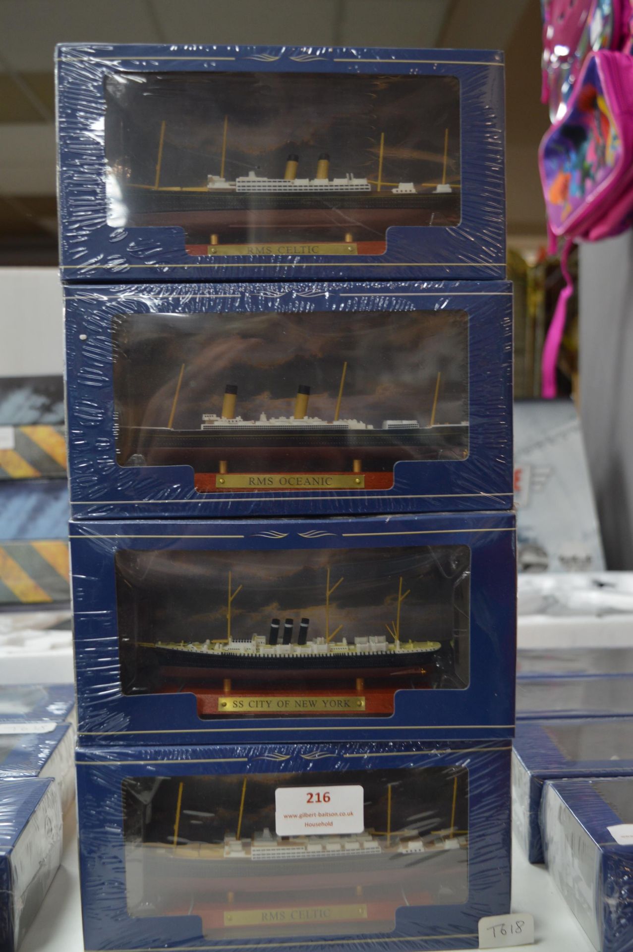 Four Atlas Editions Scale Model Liners