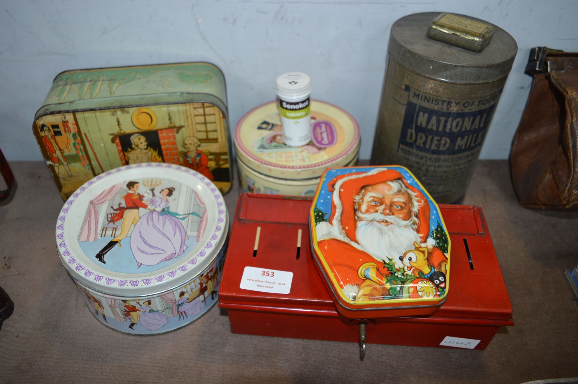Old Tins and a Moneybox, etc.