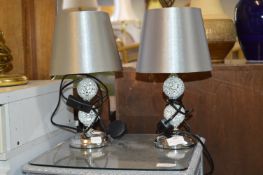 Two Chrome Table Lamps