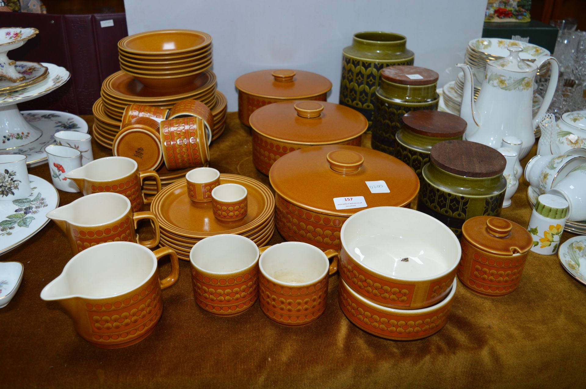 Hornsea Pottery Saffron Pattern Part Dinner Set pl