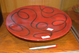 Large Red Pottery Charger