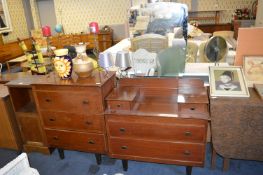 1930's Mirror Back Dressing Table and Three Drawer