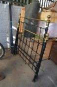 Edwardian Brass Bed Frame (painted black, one cast