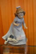 Nao Figurine 595 - Girl with Puppy