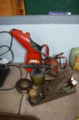 Esso Oil Can, Stanley Plane, Blow Lamp, etc.