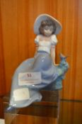 Nao Figurine 565 - Girl with Bird (AF)