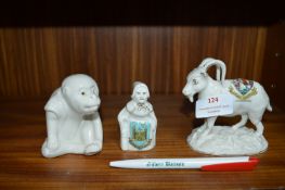 Souvenir Ware Mother Shipton, Goat and a Monkey