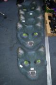 Five Halloween Cat Masks