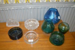 Retro Glass Ashtrays and Vases