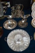 EPNS Tray, Decanter, Serving Dishes, etc.