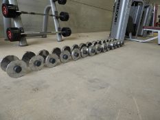 *Set of Seven Pairs of Dumbbells
