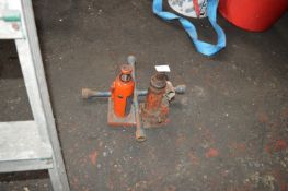 Two 1 ton Bottle jacks and Wheel Brace