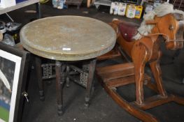 Brass Topped Burmese Style Table on Folding Frame