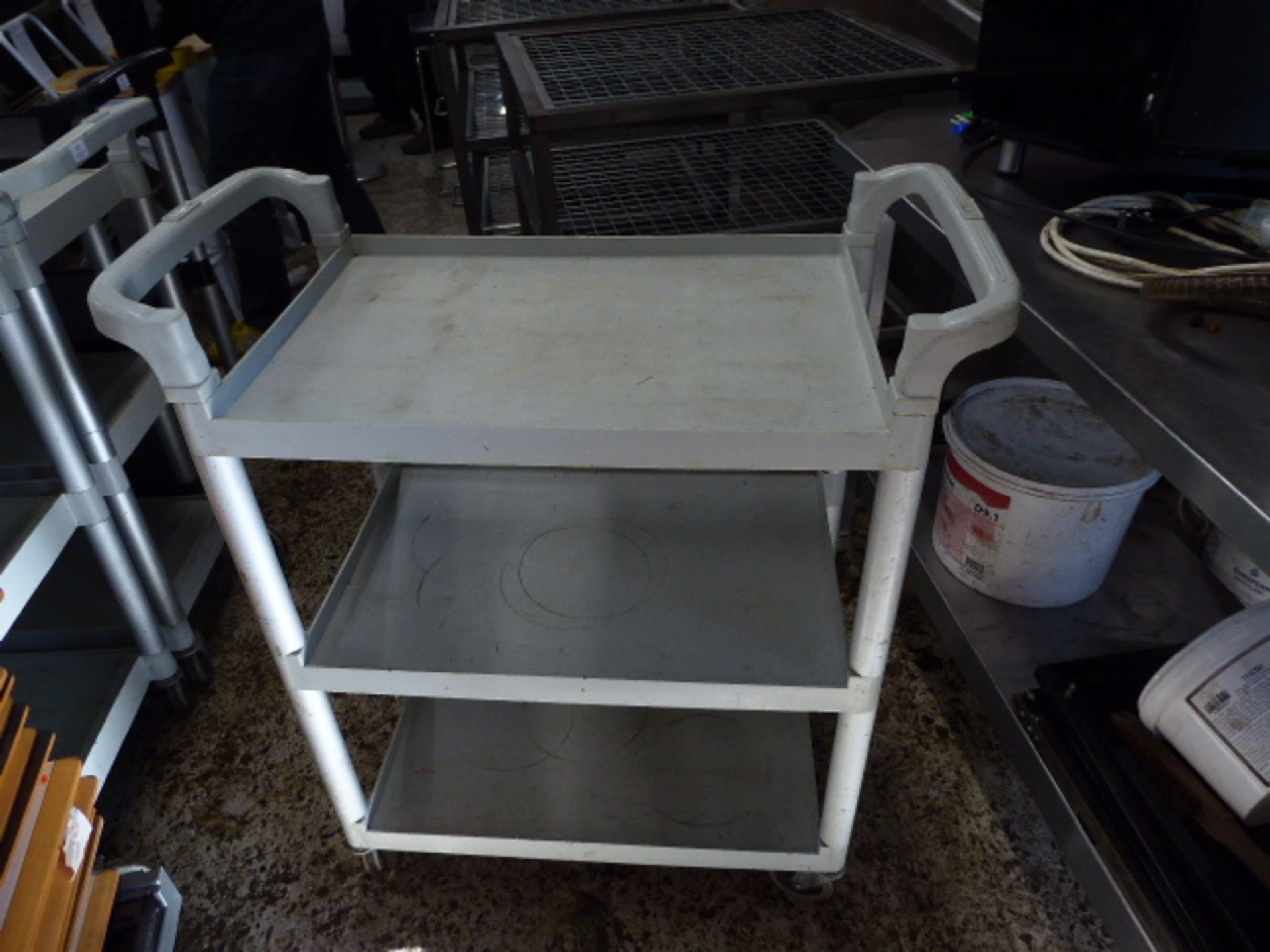 *catering trolley - 3 tier - plastic