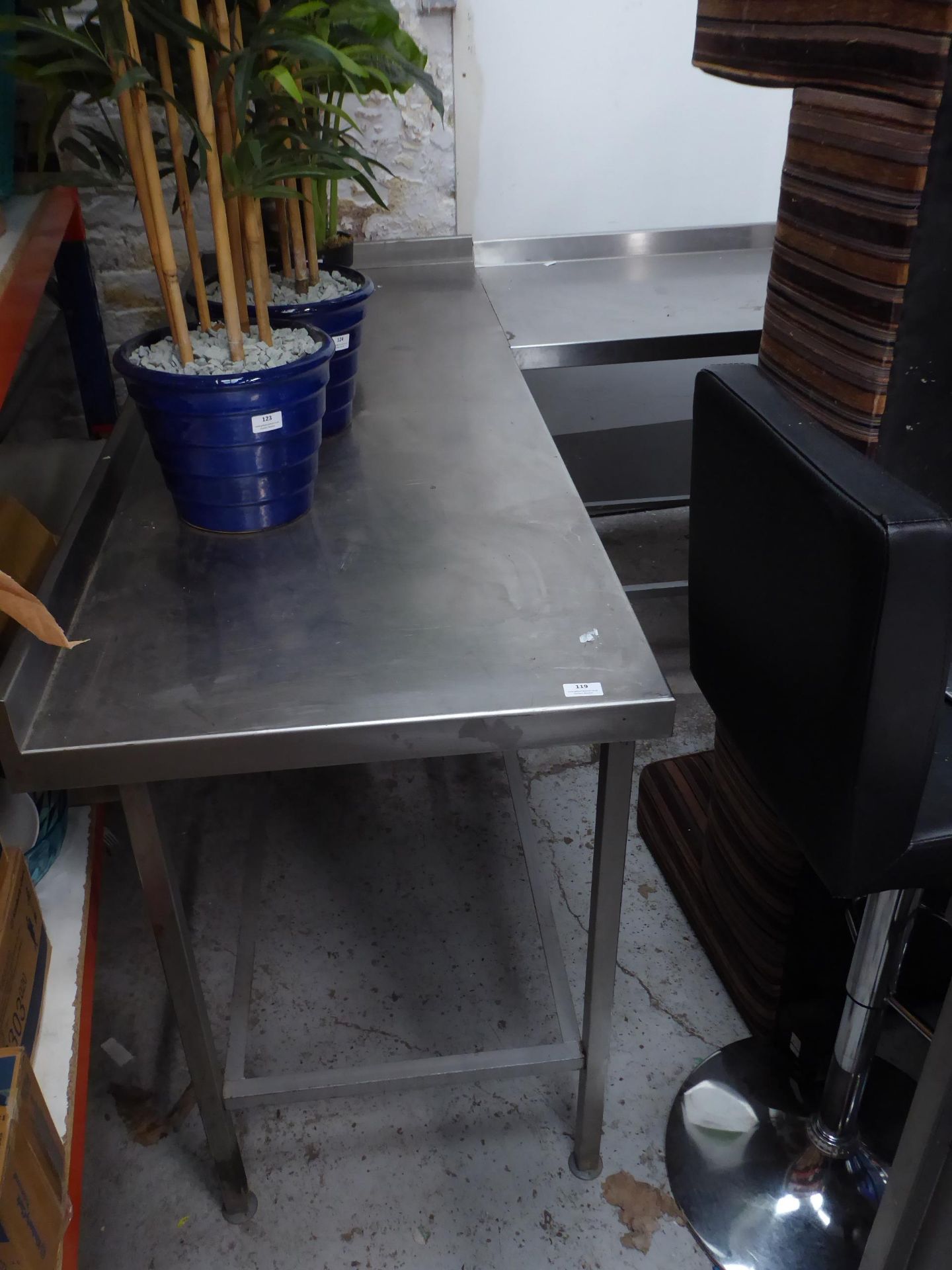 *large l-shaped stainless steel workbench with up stand 650 deep x 1800 x 2300 to point$ - Image 2 of 2