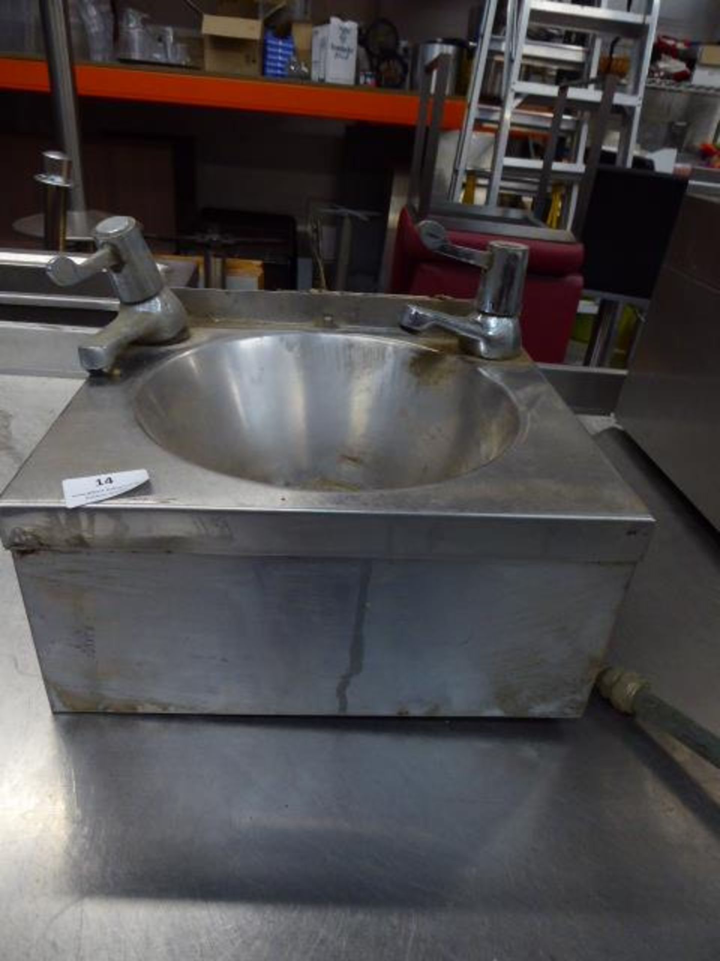 *S/S hand wash sink with taps - Image 2 of 2