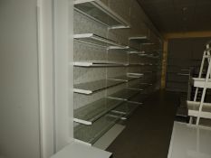 *Twenty-Seven Plate Glass Shelves (wall boards to