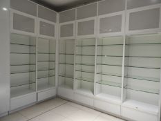 *Twenty-Four Plate Glass Shelves (units to remain)