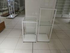 *Two Plate Glass & Steel Display Stands