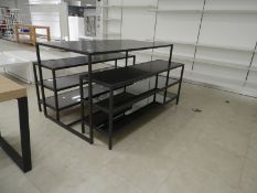 *Sales Table and Two Matching Shelving Units with