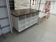 *Sales Counter with Wood Effect Top over Pigeon Ho