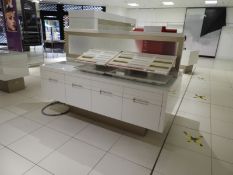 *High Gloss Double Sided Cosmetics Display Counter