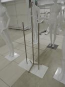 *Three Brushed Steel Mannequin Stands