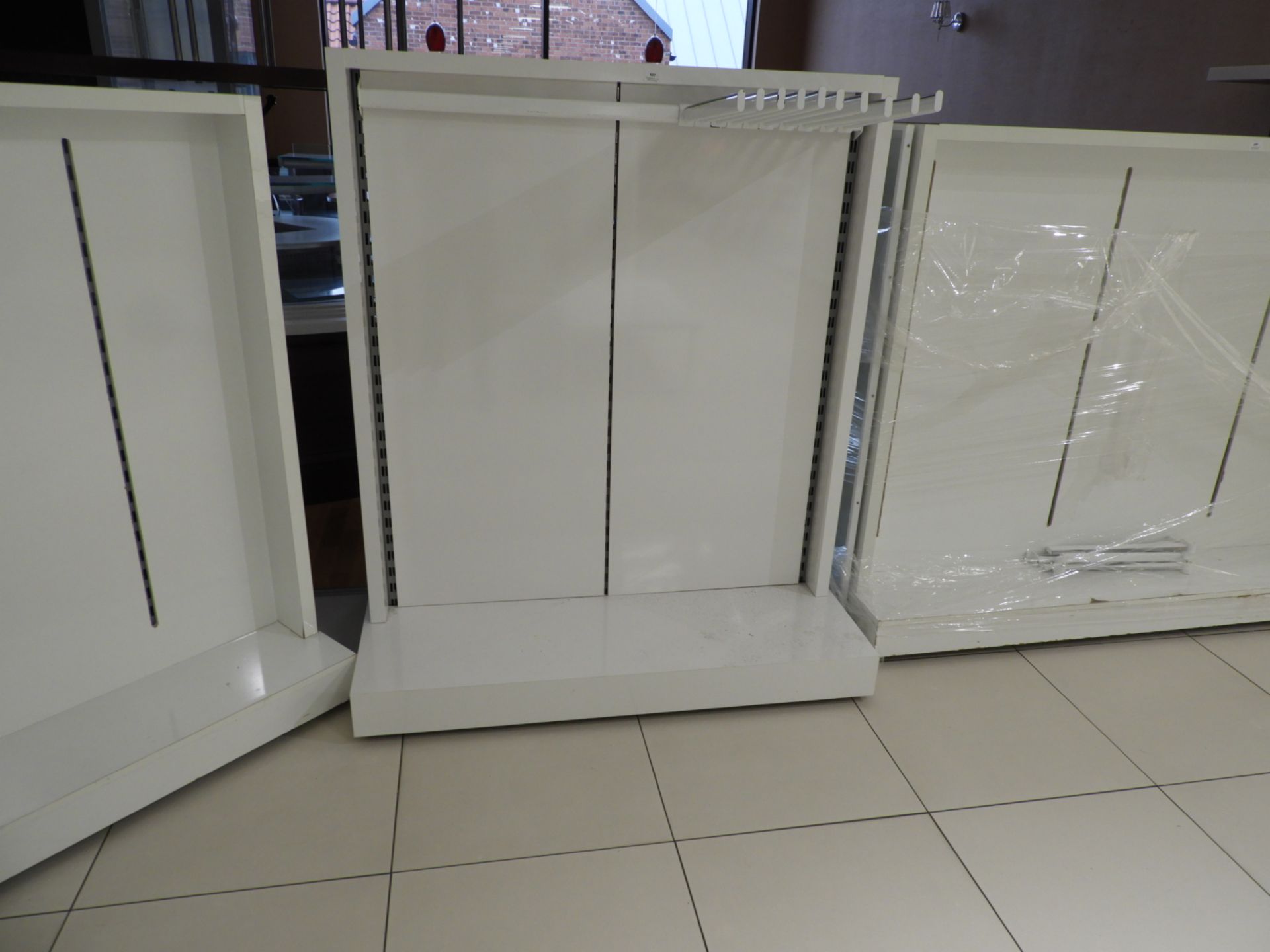 *High Gloss White Double Sided Gondola Unit