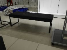 *Bench with Grey Upholstered Top