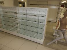 *Double Sided Gondola Unit with Plate Glass Shelve