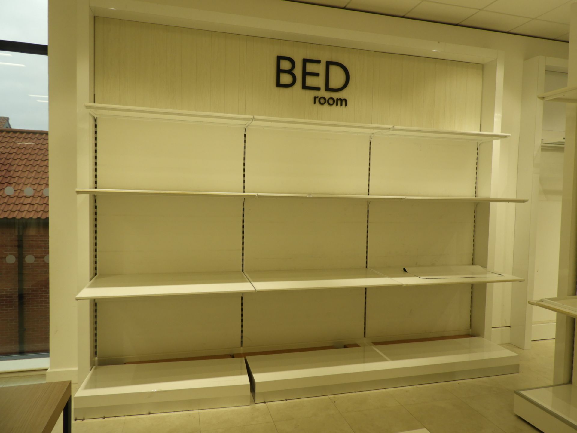 *Wall Mounted Shelving System (wall boards not inc