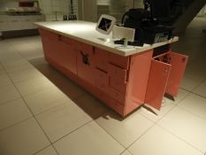 *Cosmetics Sales Counter with Drawers and Cupboard
