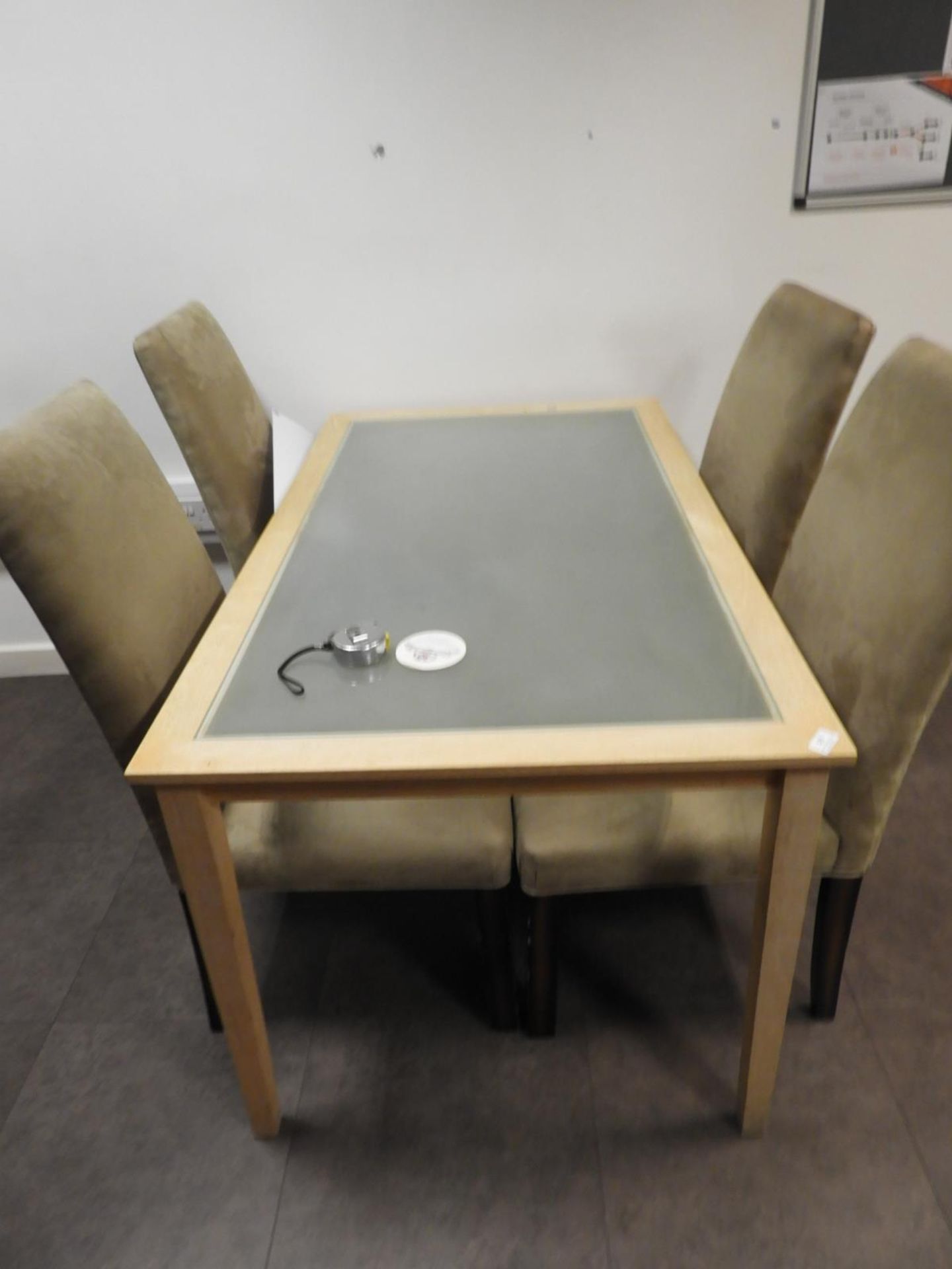 *Beech Table with Four Highback Chairs
