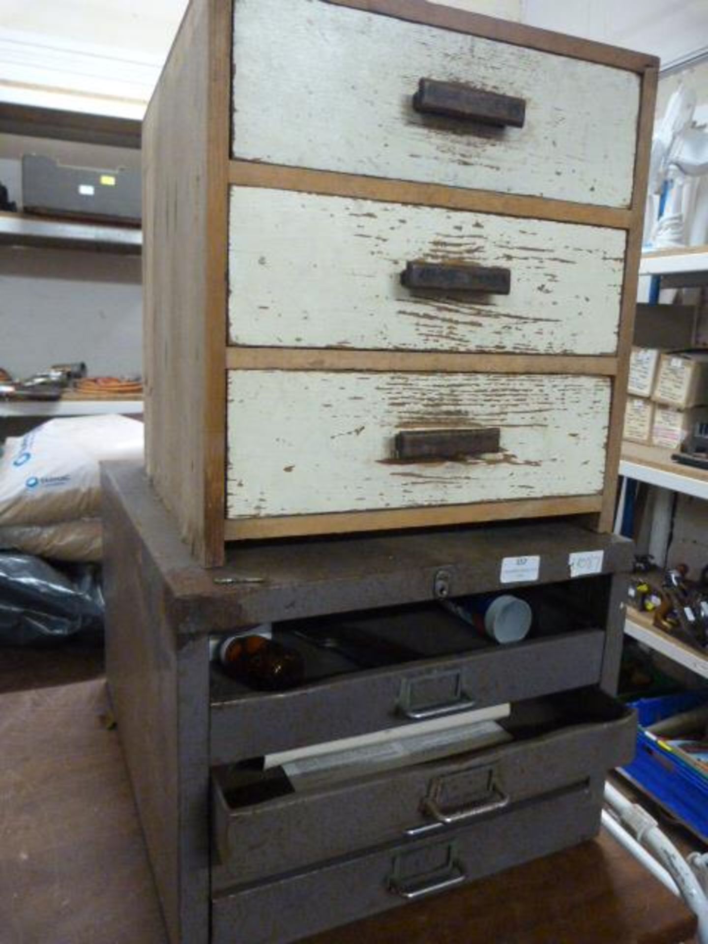 Two Sets of Workshop Drawers