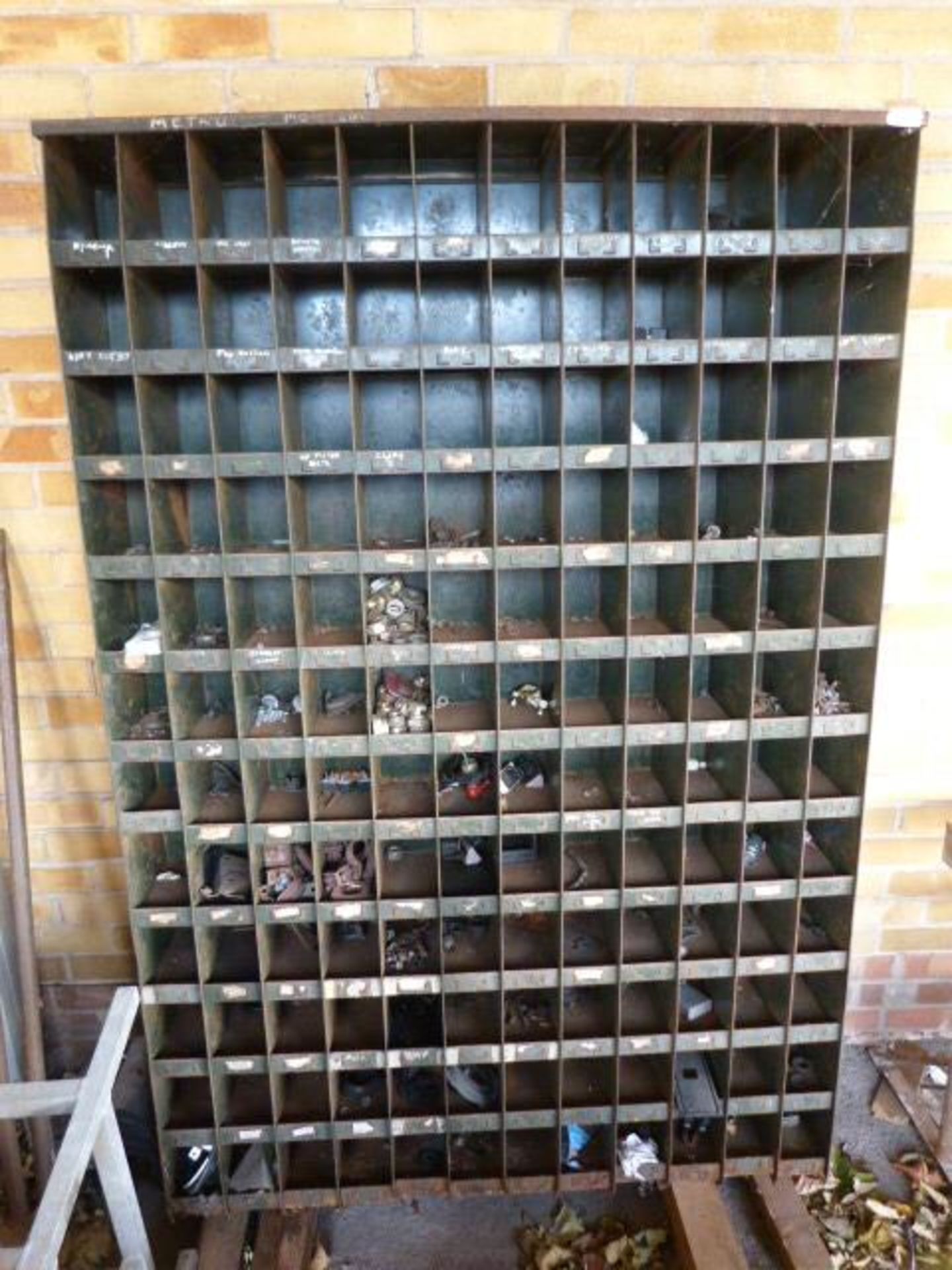 Set of Metal Cubby Holes with 144 Storage Holes