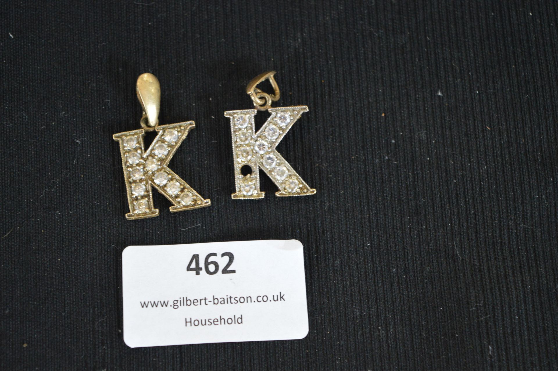 Two K Pendants stamped 9k Gold ~6g gross (one has