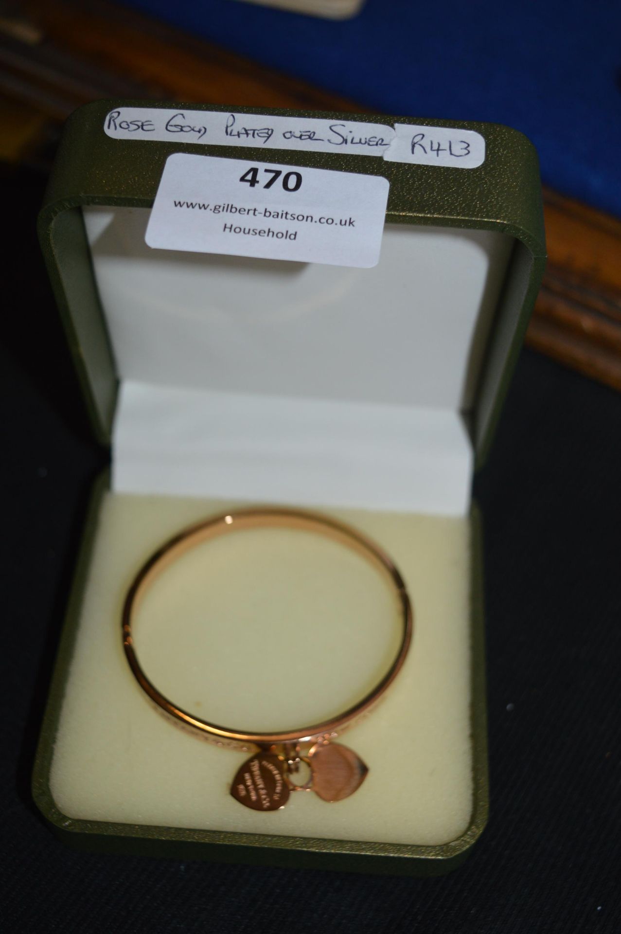 Tiffany 925 Silver Rose Gold Plated Bracelet