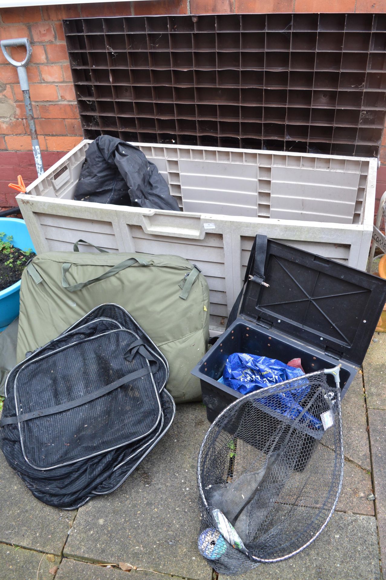Outdoor Storage Box Containing Fishing Items; Keep Nets, Tackle Box, etc.