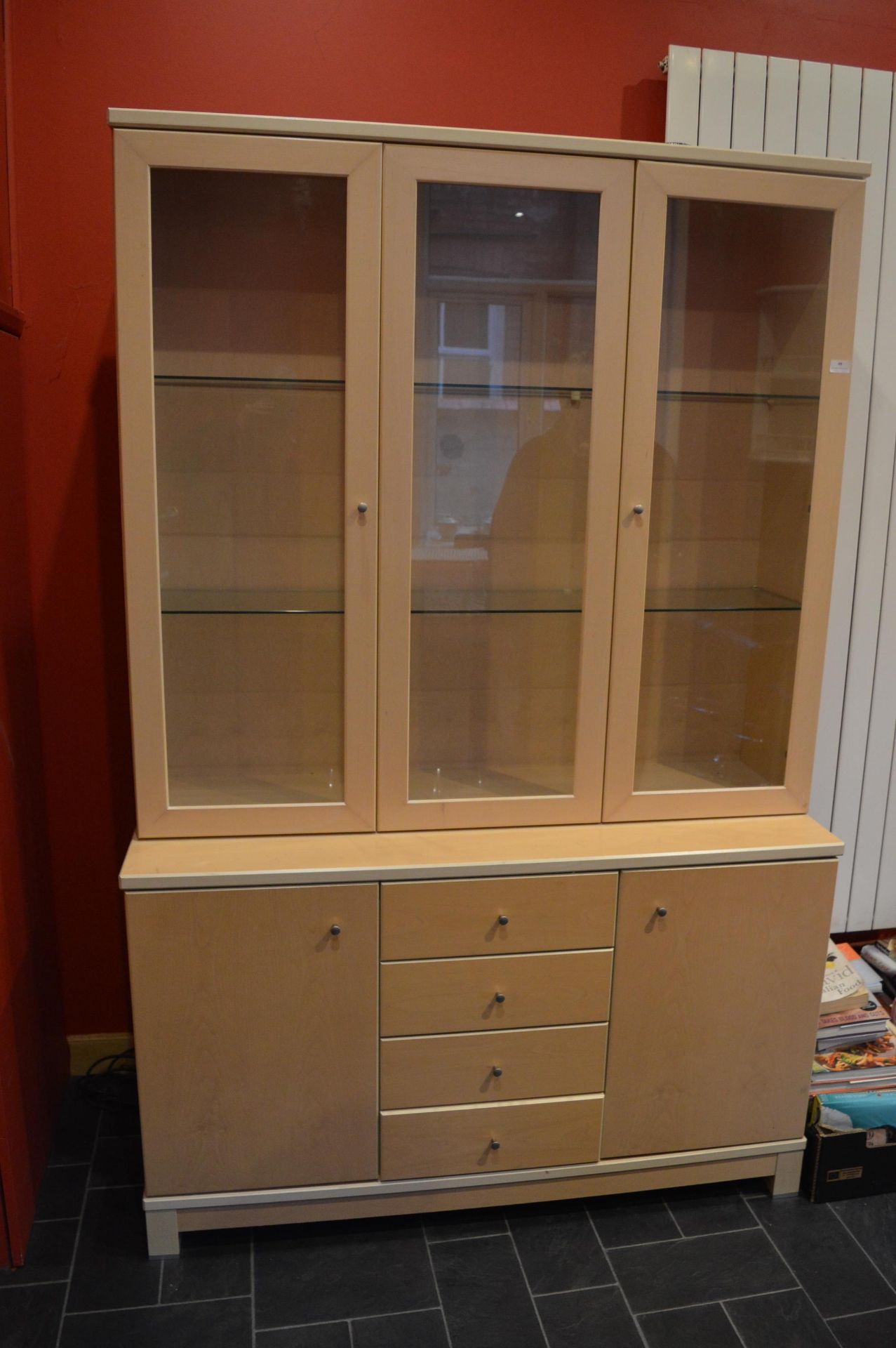 Glass Fronted Dresses with Drawers and Cupboards