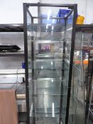 * tall glass display cabinate