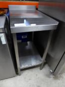 * stainless steel infill table for 50 x 700 with under shelf